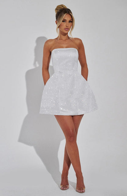 Lorven™ Paloma Mini Elbise - Fildişi