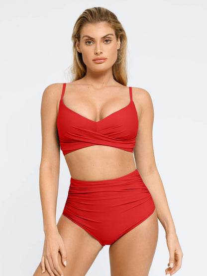 Lorven™ Şekillendirici Buruşuk Şekillendirici Bikini Üst Ve Alt Takımı