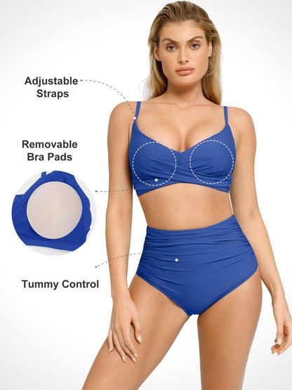 Lorven™ Şekillendirici Buruşuk Şekillendirici Bikini Üst Ve Alt Takımı
