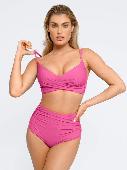Lorven™ Şekillendirici Buruşuk Şekillendirici Bikini Üst Ve Alt Takımı
