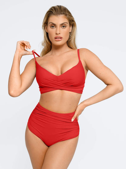 Lorven™ Şekillendirici Buruşuk Şekillendirici Bikini Üst Ve Alt Takımı
