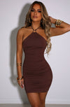 Lorven™ Sabrina Mini Elbise - Çikolata